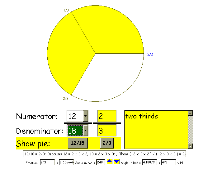 Spelling fractions